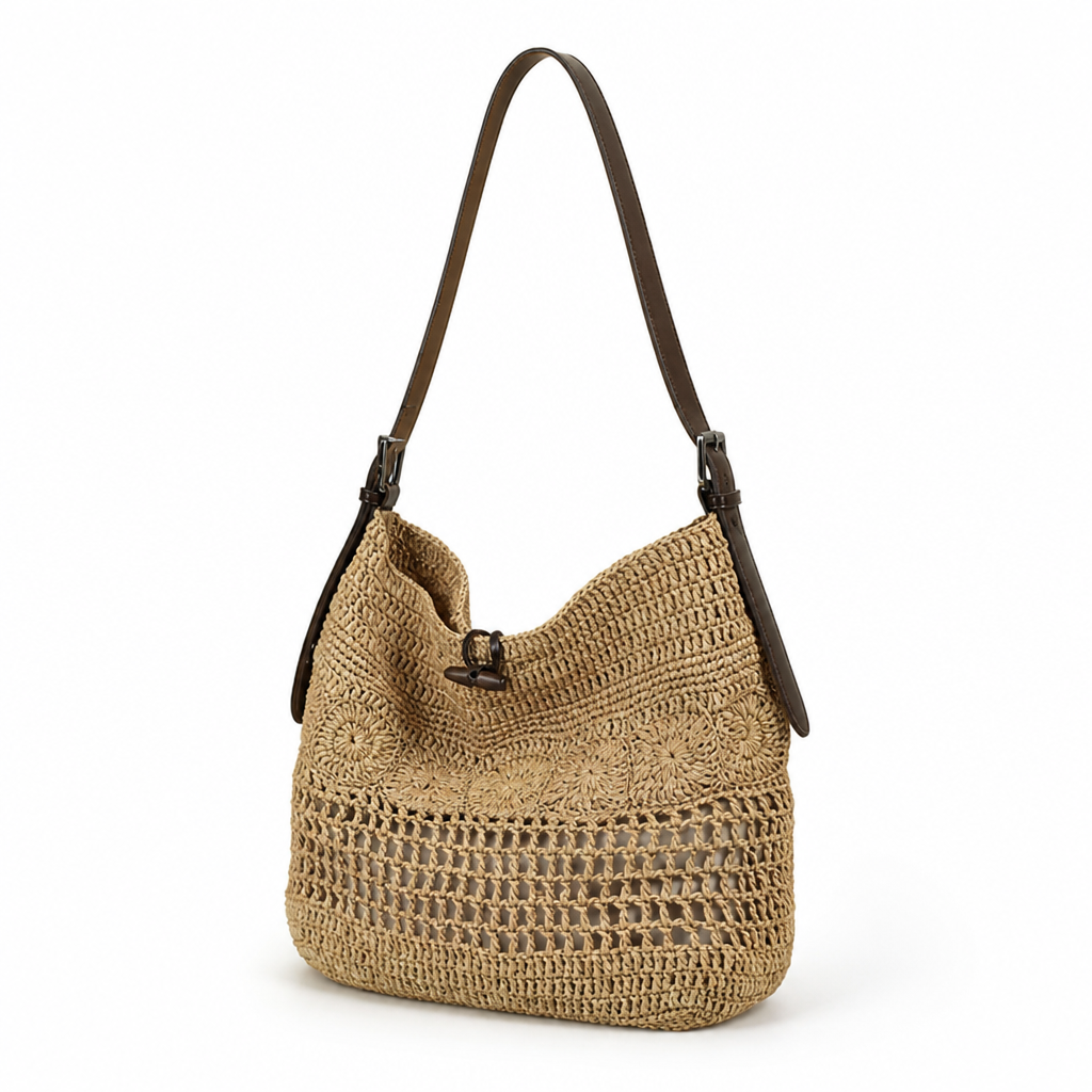 Handcrafted Crochet Spacious Crossbody Bag