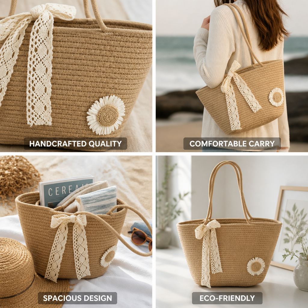 Handcrafted Crochet Sunflower Shoulder Bag