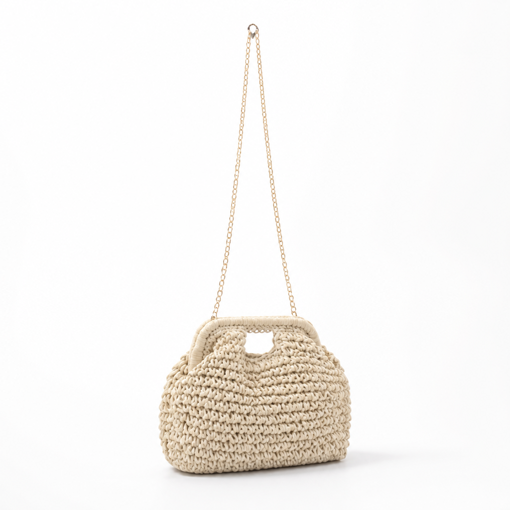Handcrafted Eco-Friendly Handbag (Adjustable Chain Strap)