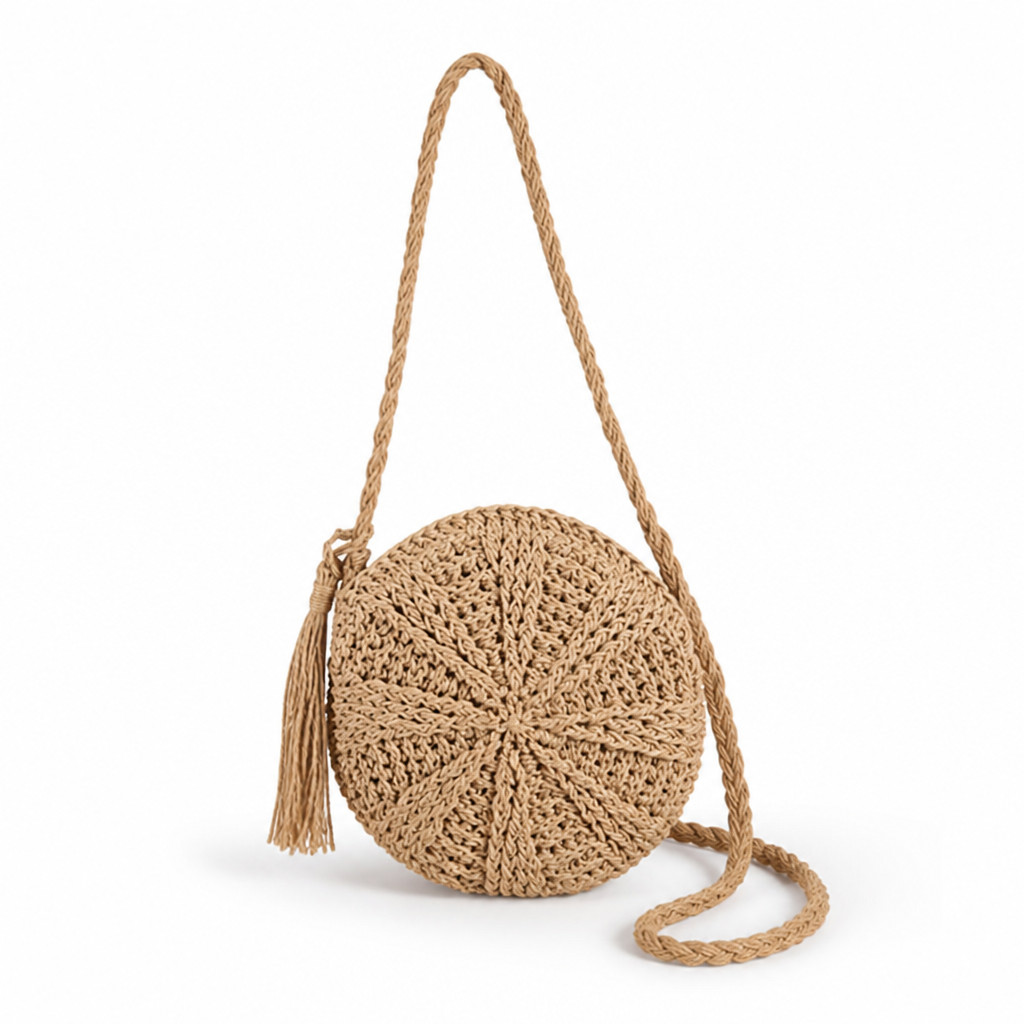 Handcrafted Eco-Friendly Jute Shoulder Bag (Adjustable Strap)