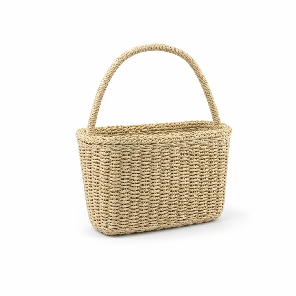 Handcrafted Natural Fiber Basket Bag