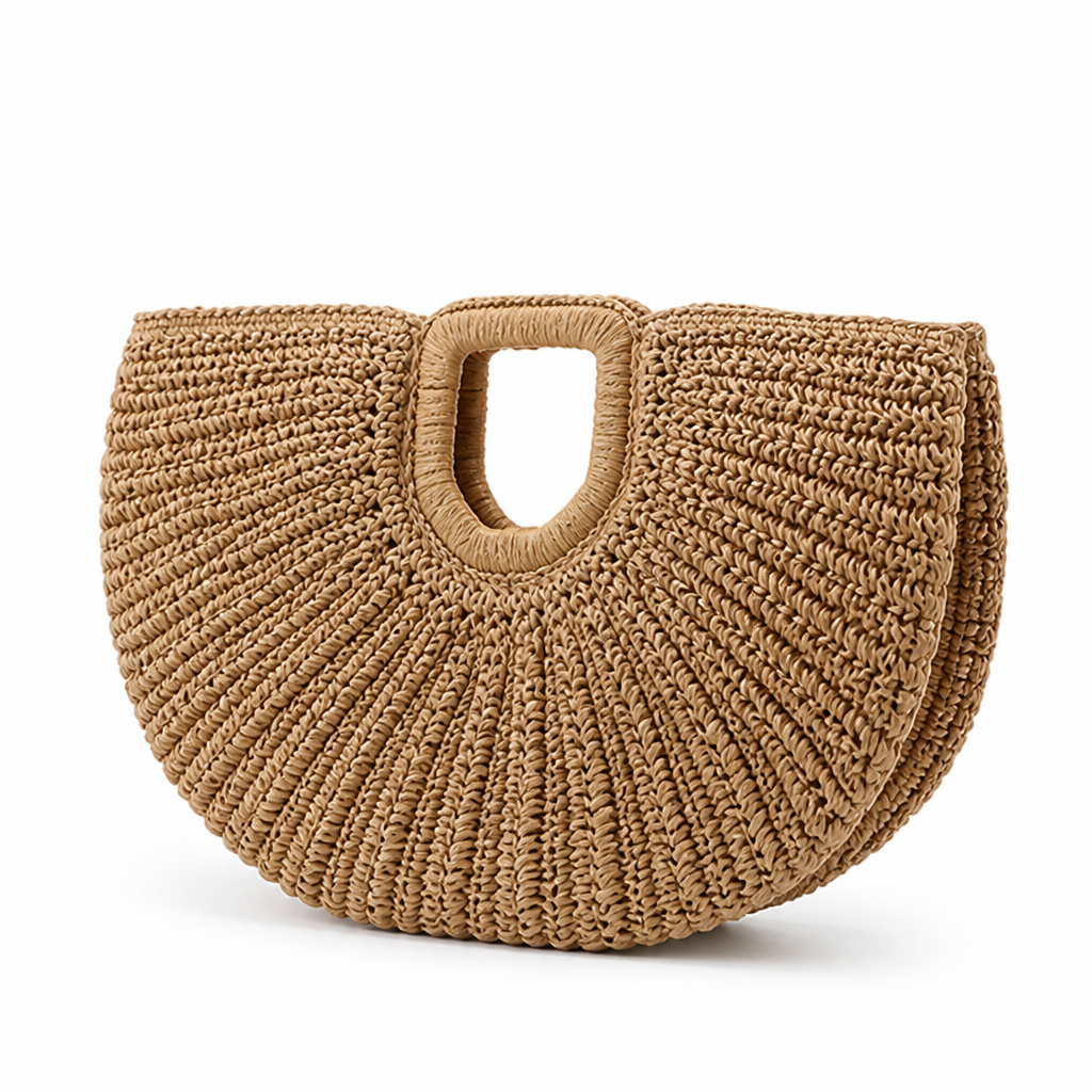 Handcrafted Ribbed Sustainable Beach Bag (Spacious)