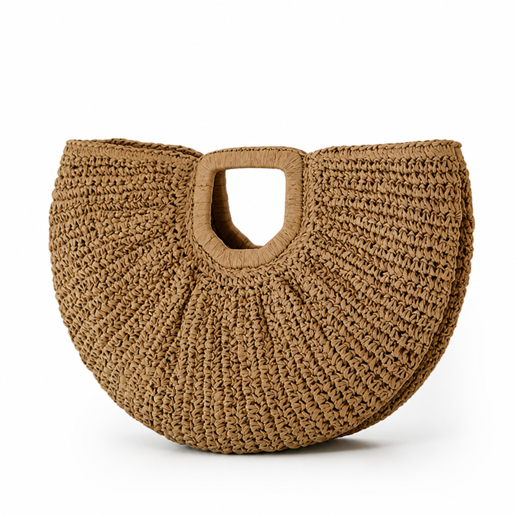 Handcrafted Ribbed Sustainable Beach Bag (Spacious)