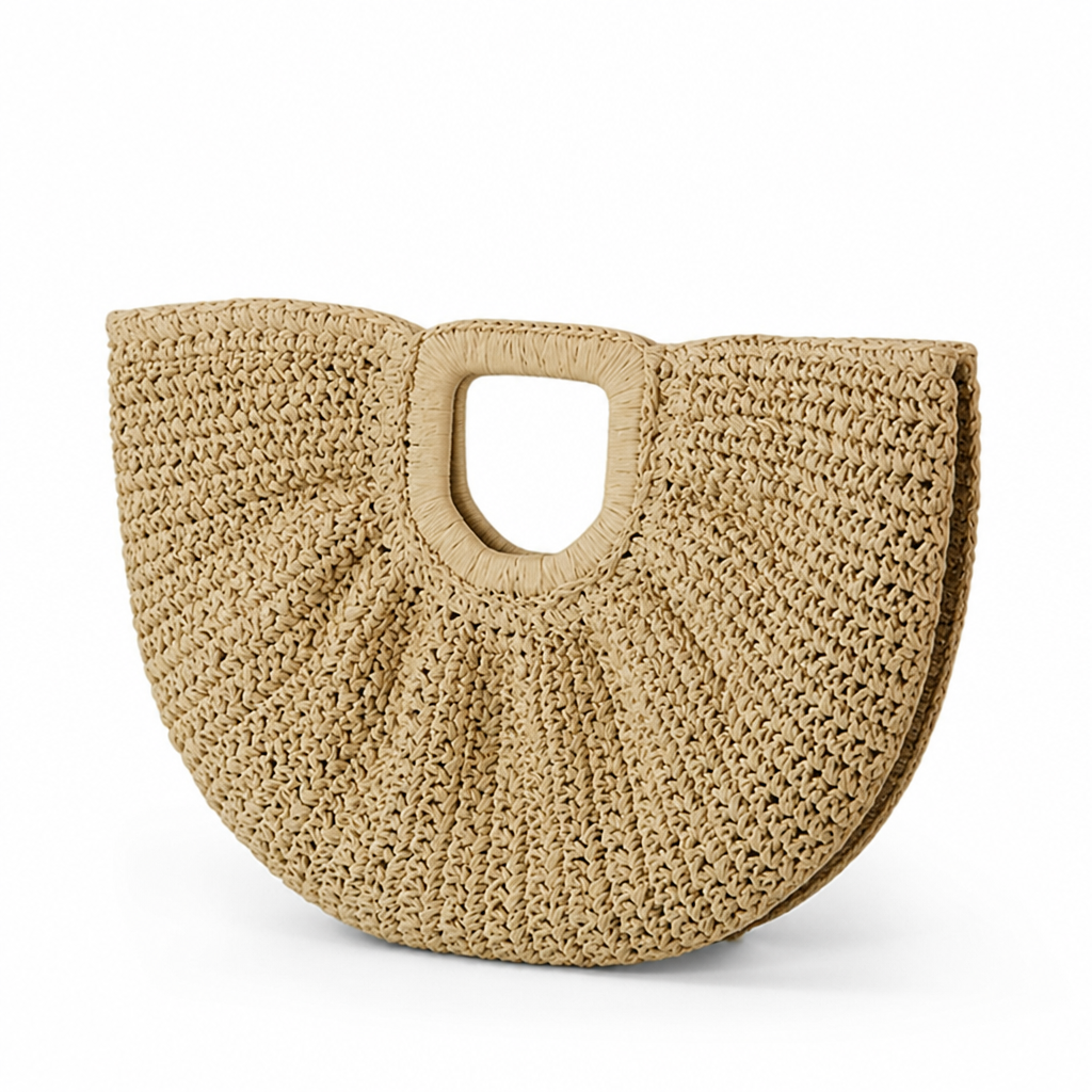 Handcrafted Ribbed Sustainable Beach Bag (Spacious)