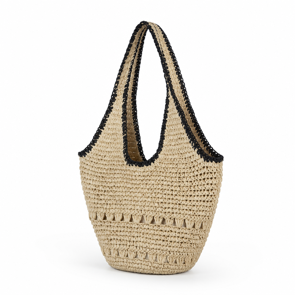 Handcrafted Spacious Straw Tote