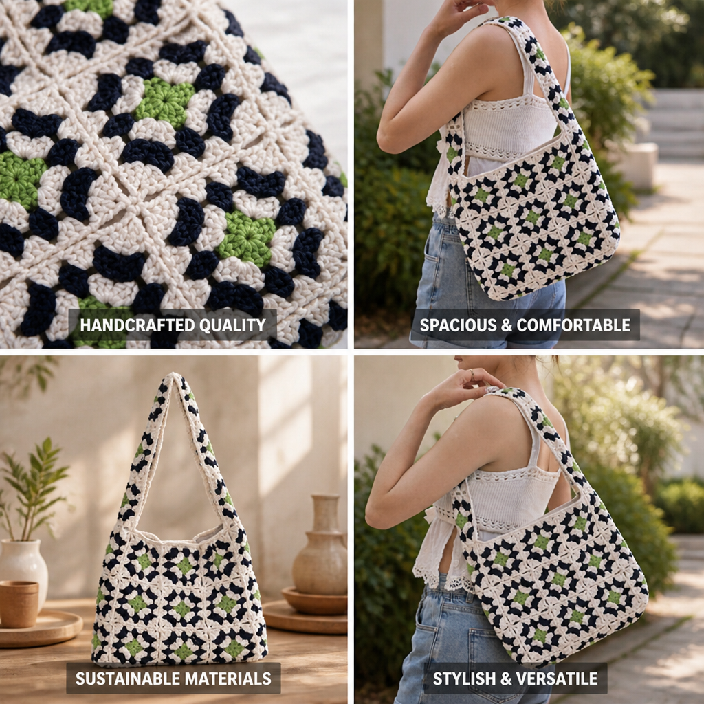 Handcrafted Sustainable Geometric Handbag