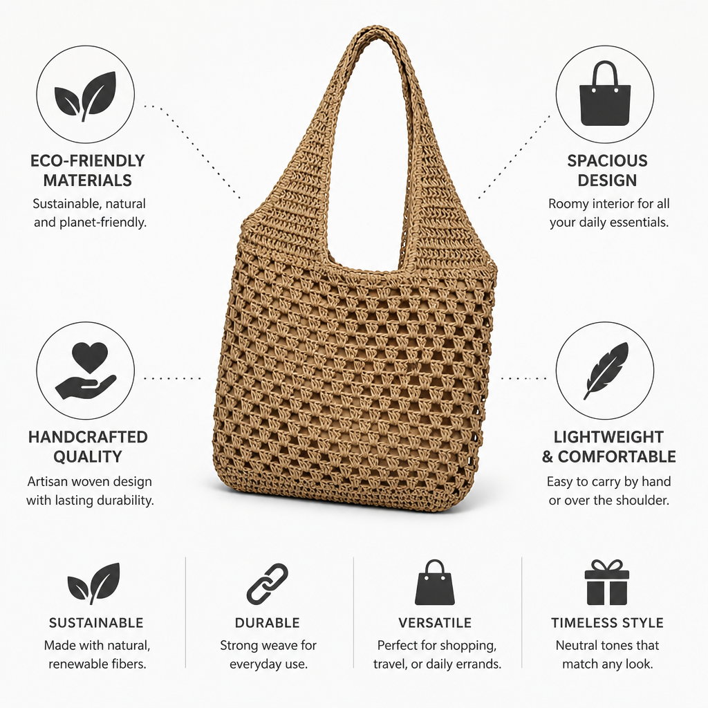 Handcrafted Woven Sustainable Tote Bag