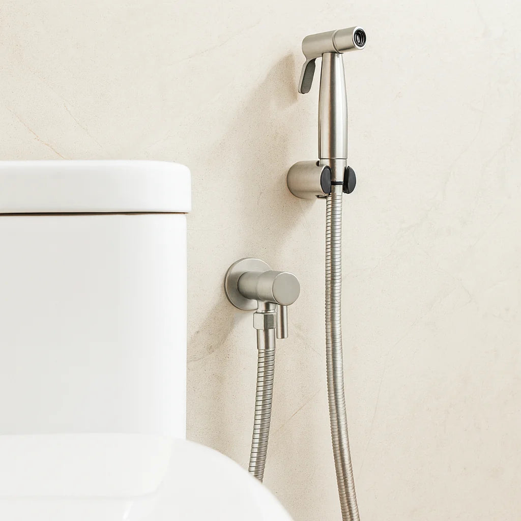 Handheld Bidet Sprayer Wall-Mounted Stainless Steel Adjustable Spray