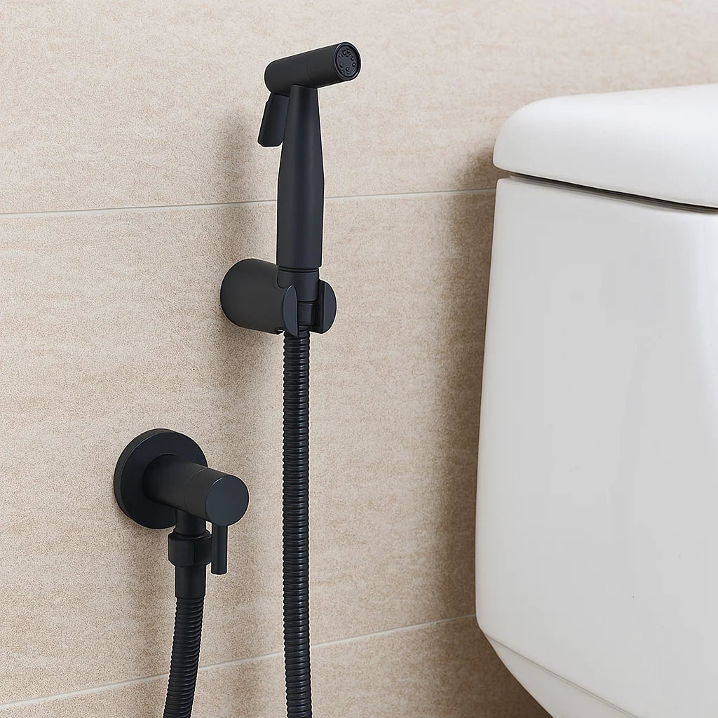 Handheld Bidet Sprayer Wall-Mounted Stainless Steel Adjustable Spray