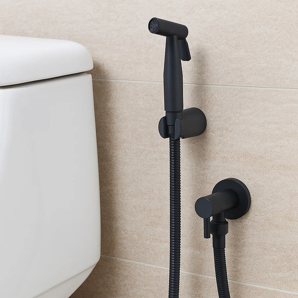 Handheld Bidet Sprayer Wall-Mounted Stainless Steel Adjustable Spray