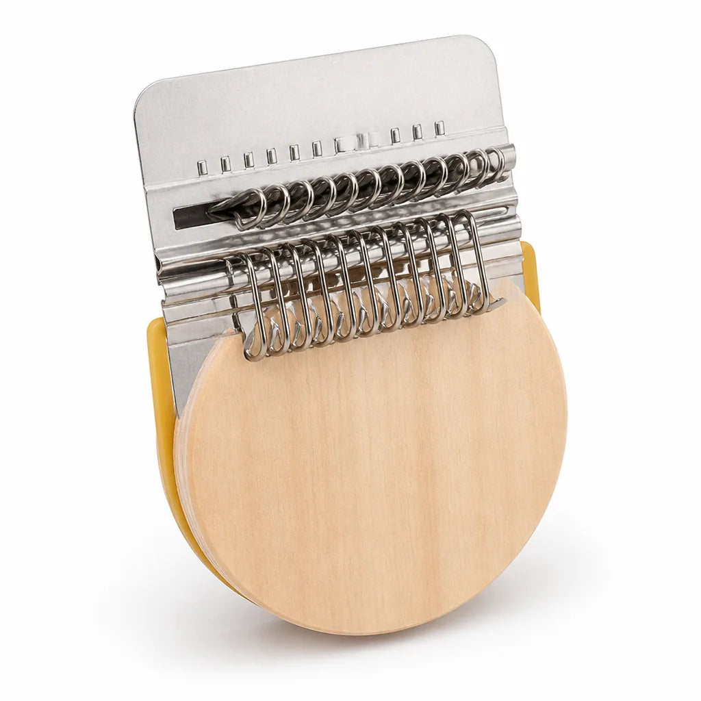 Handheld Darning Loom 12-Hook Wood & Stainless Steel