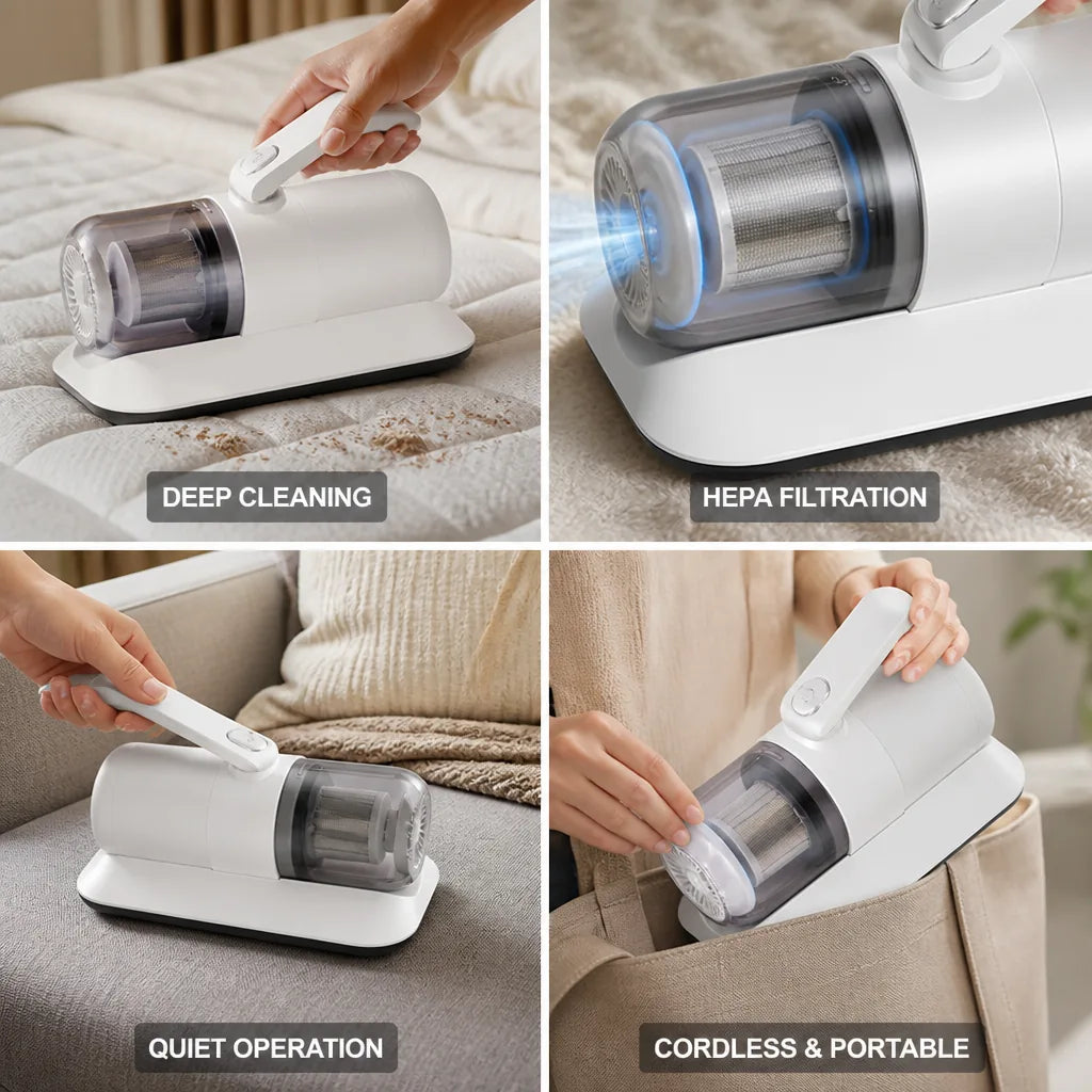 Handheld Fabric Vacuum Cordless HEPA Quiet