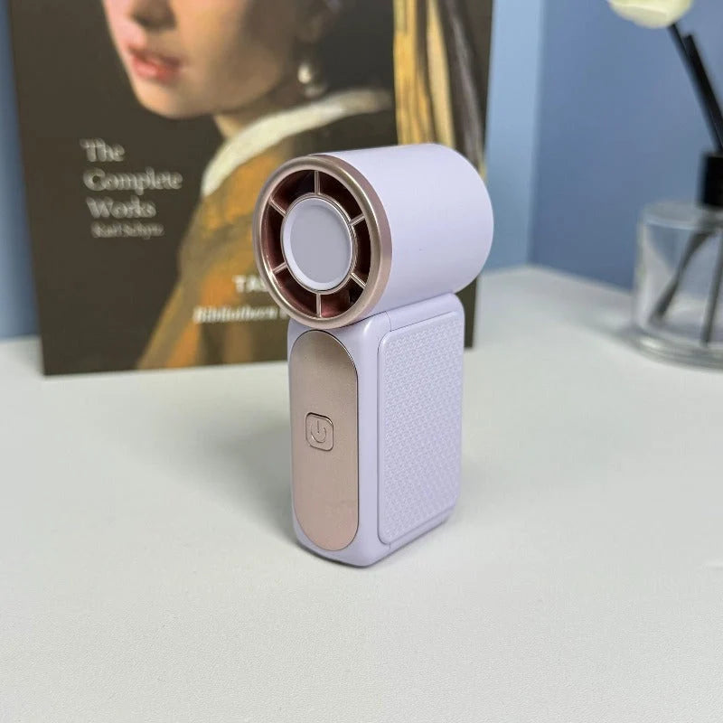 Handheld Fan Compact LED Display 6-Speed Settings