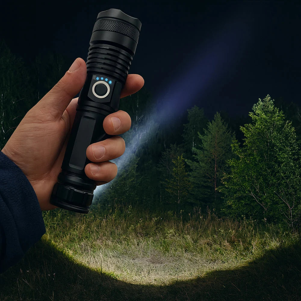 Handheld Flashlight USB Rechargeable LED Water-Resistant