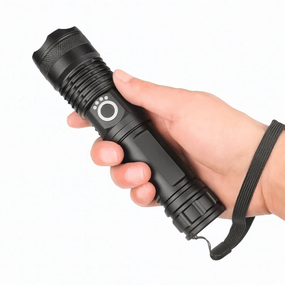 Handheld Flashlight USB Rechargeable LED Water-Resistant