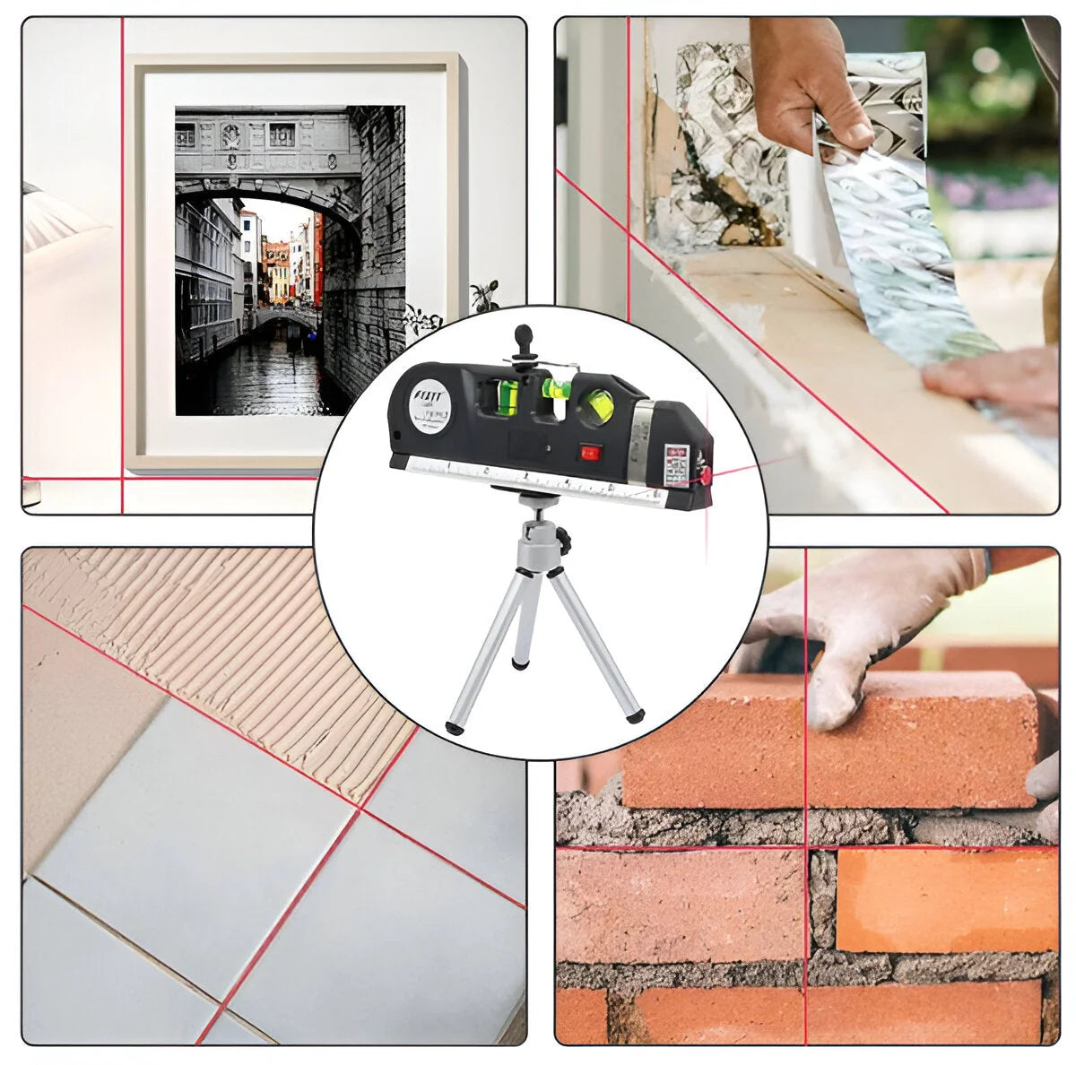 Handheld Laser Level 3 Projection Modes & 2.5m Tape