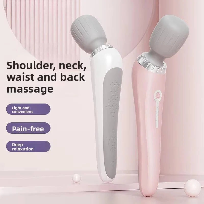 Handheld Massager Curved Handle 5 Speeds USB Rechargeable