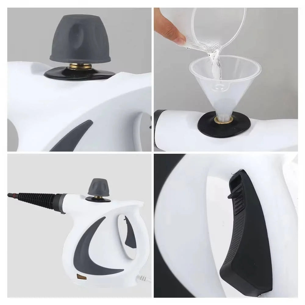 Handheld Steam Cleaner High-Pressure 4 Attachments Fast Heat-Up