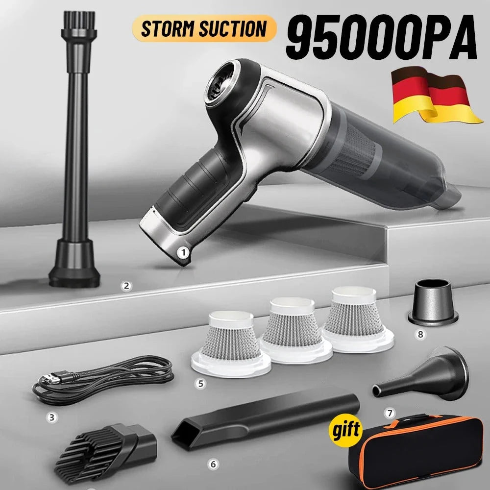 Handheld Vacuum Cordless Powerful Suction 6 Attachments