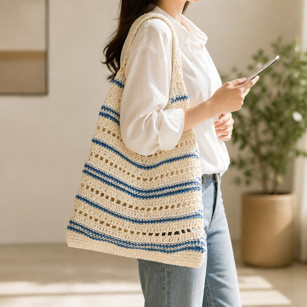Handmade 100% Cotton Tote Bag (Foldable)