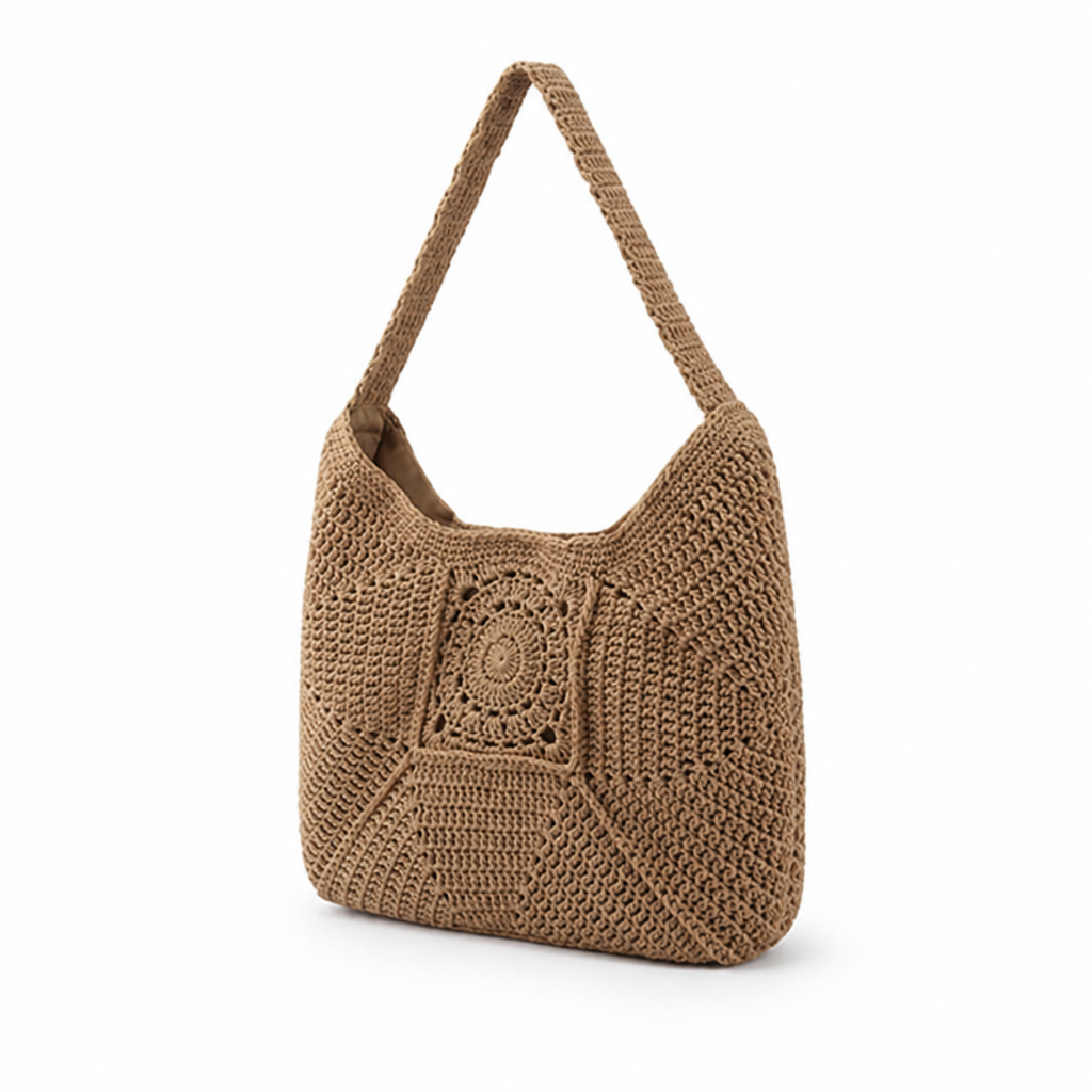 Handmade Cotton Crochet Shoulder Bag