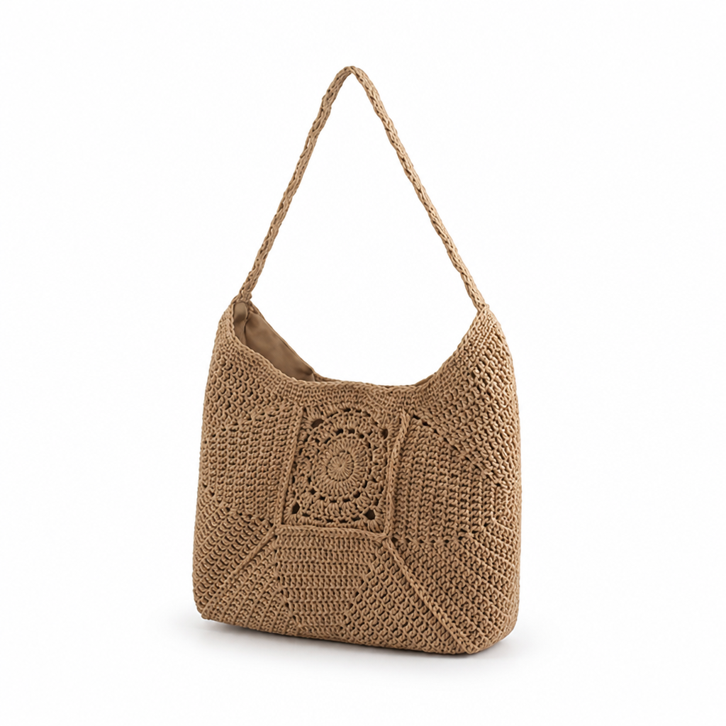 Handmade Cotton Crochet Shoulder Bag