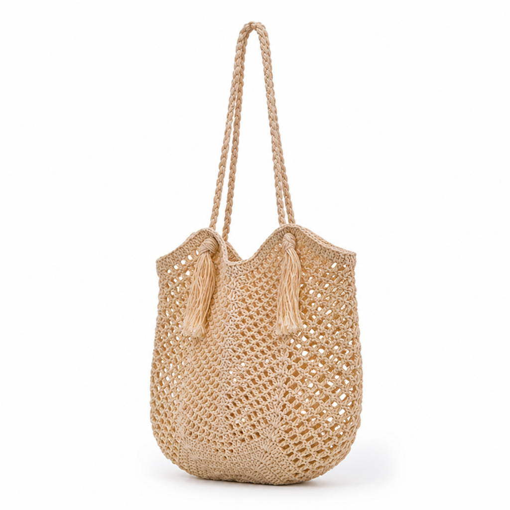 Handmade Eco-Friendly Macrame Beach Bag