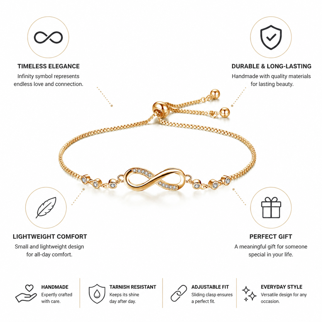 Handmade Lightweight & Durable Infinity Bracelet