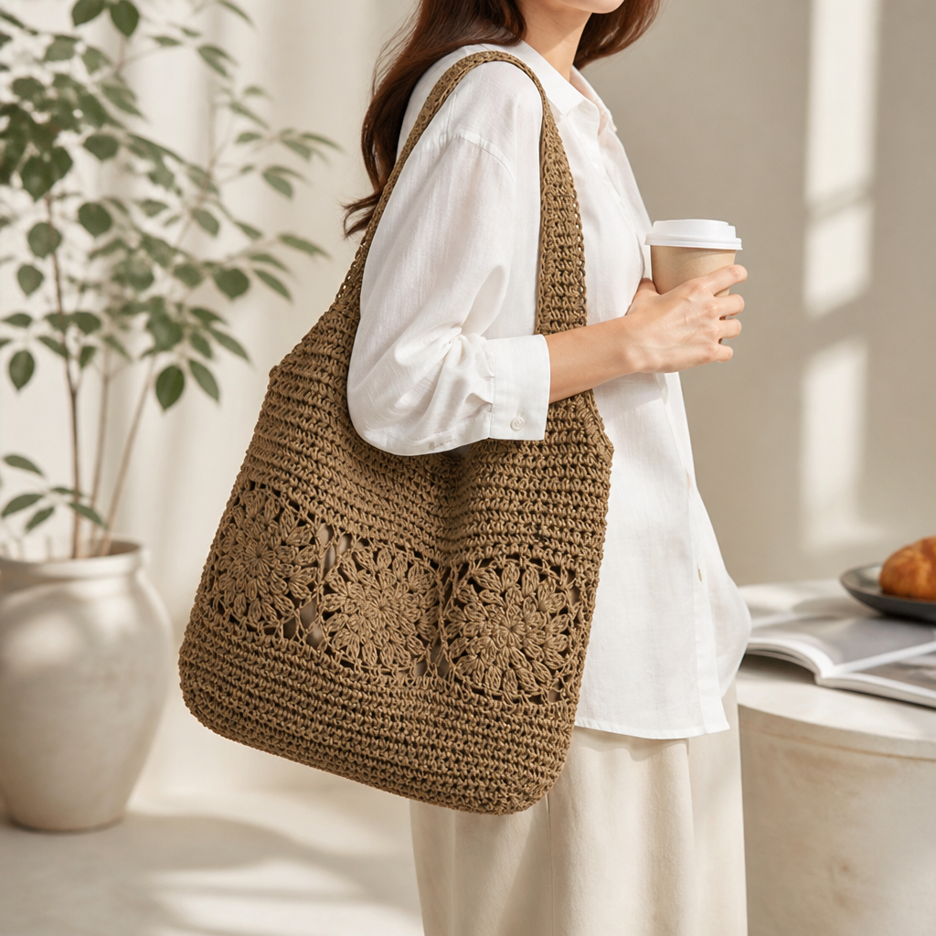 Handmade Sustainable Crochet Shoulder Bag
