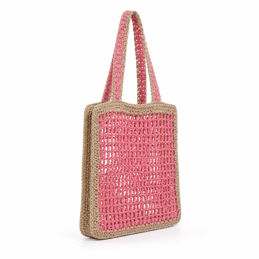 Handmade Sustainably Sourced Shopping Bag (Long Handles)