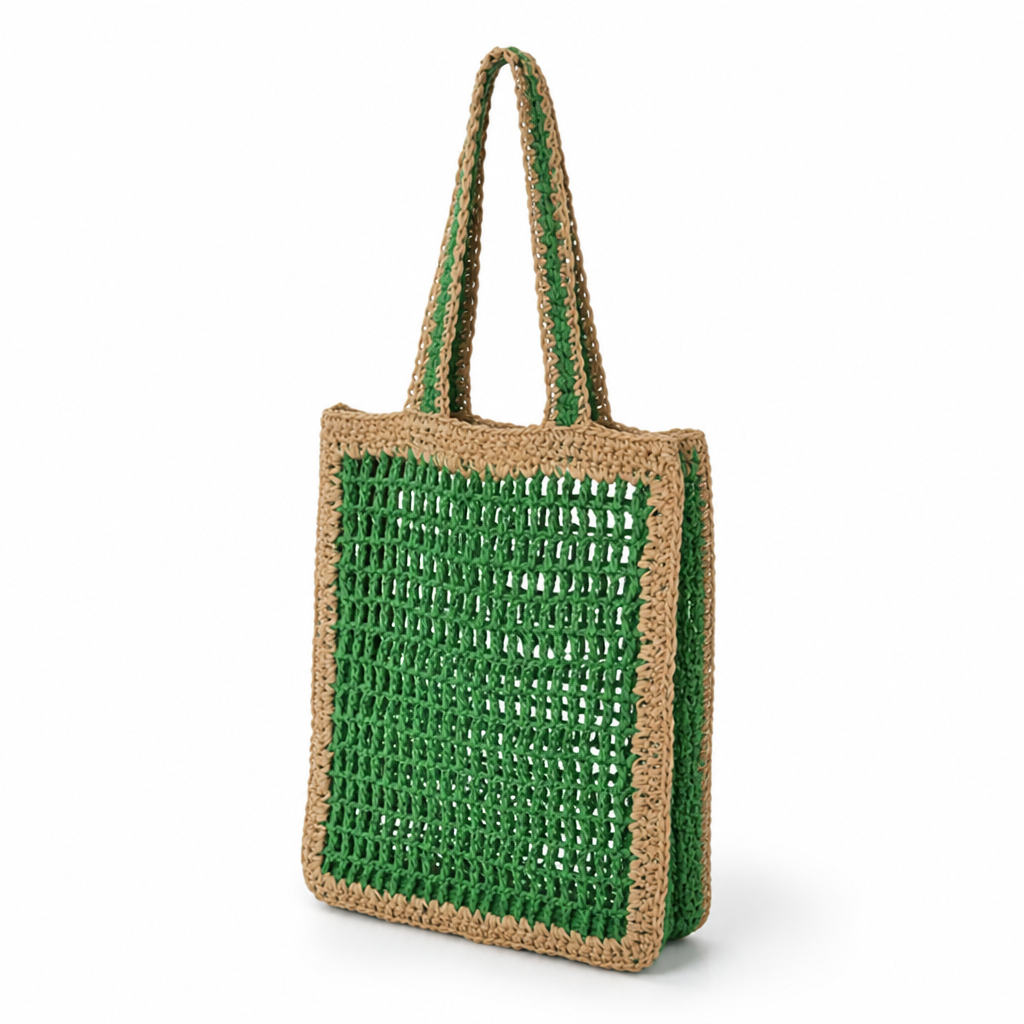 Handmade Sustainably Sourced Shopping Bag (Long Handles)