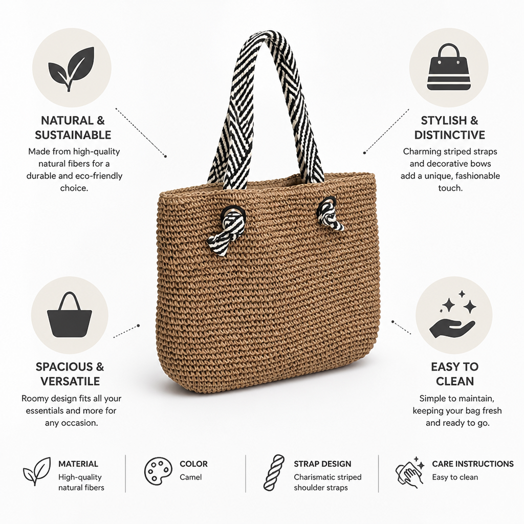 Handmade Woven Natural Fiber Tote