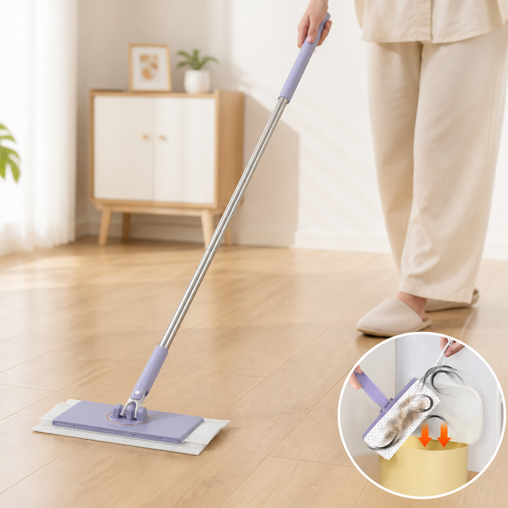 Hands-Free 360° Rotating Mini Mop (Includes 100 Cloths)