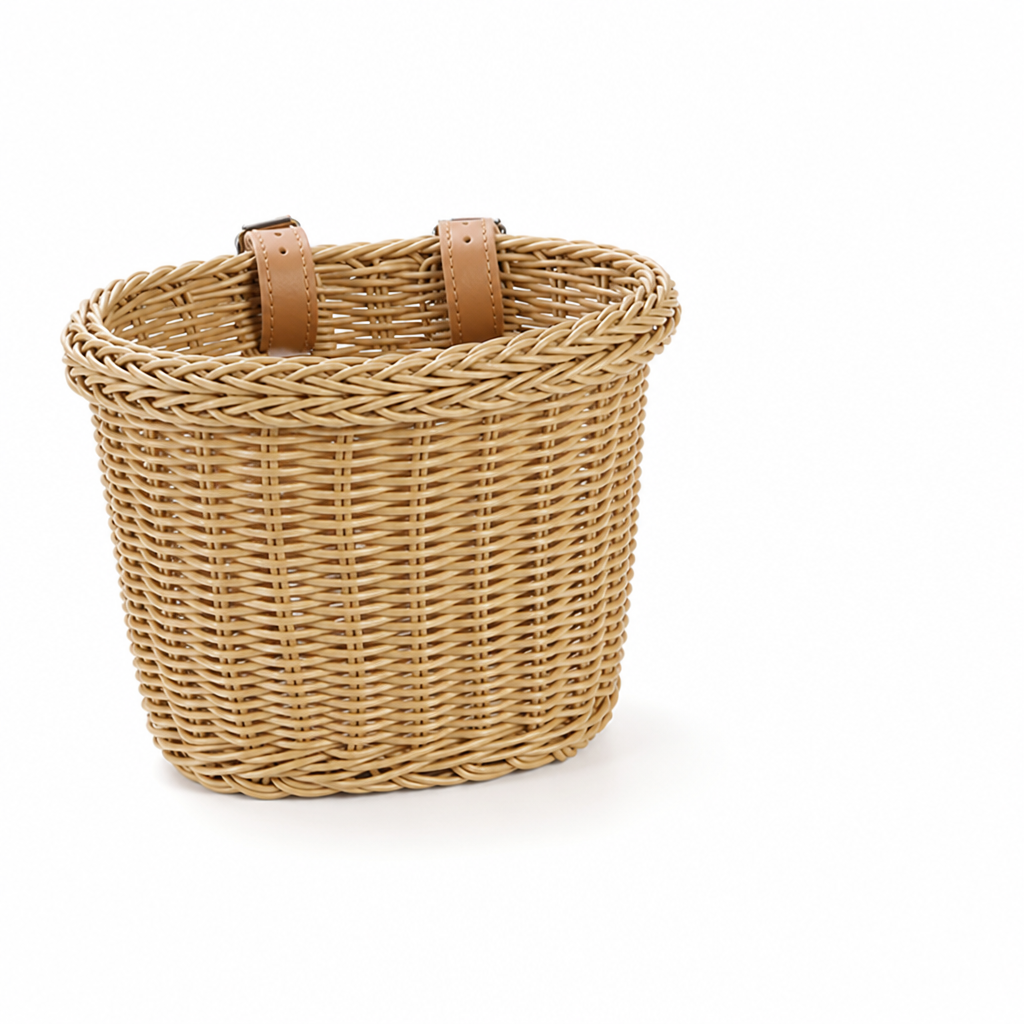 Handwoven Braided Bicycle Basket (Adjustable Straps)