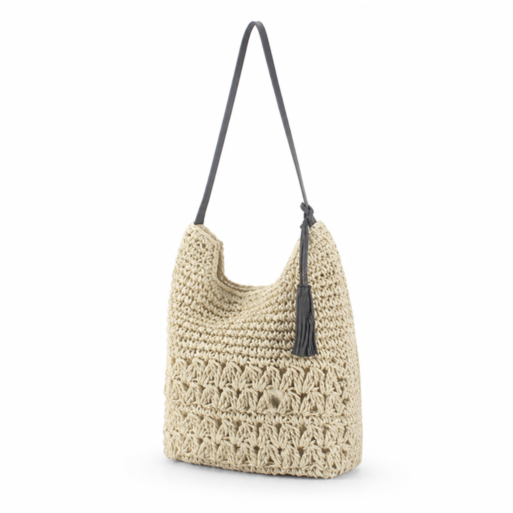 Handwoven Hemp Hobo Bag (Soft Shoulder Strap)