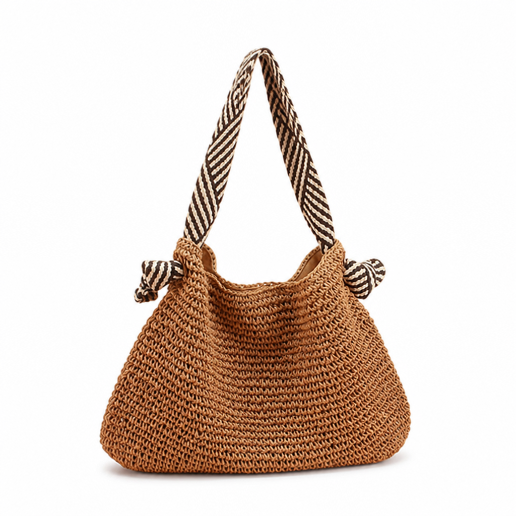 Handwoven Natural Fiber Shoulder Bag