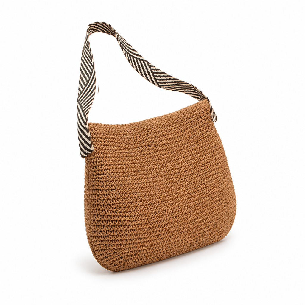 Handwoven Natural Fiber Shoulder Bag