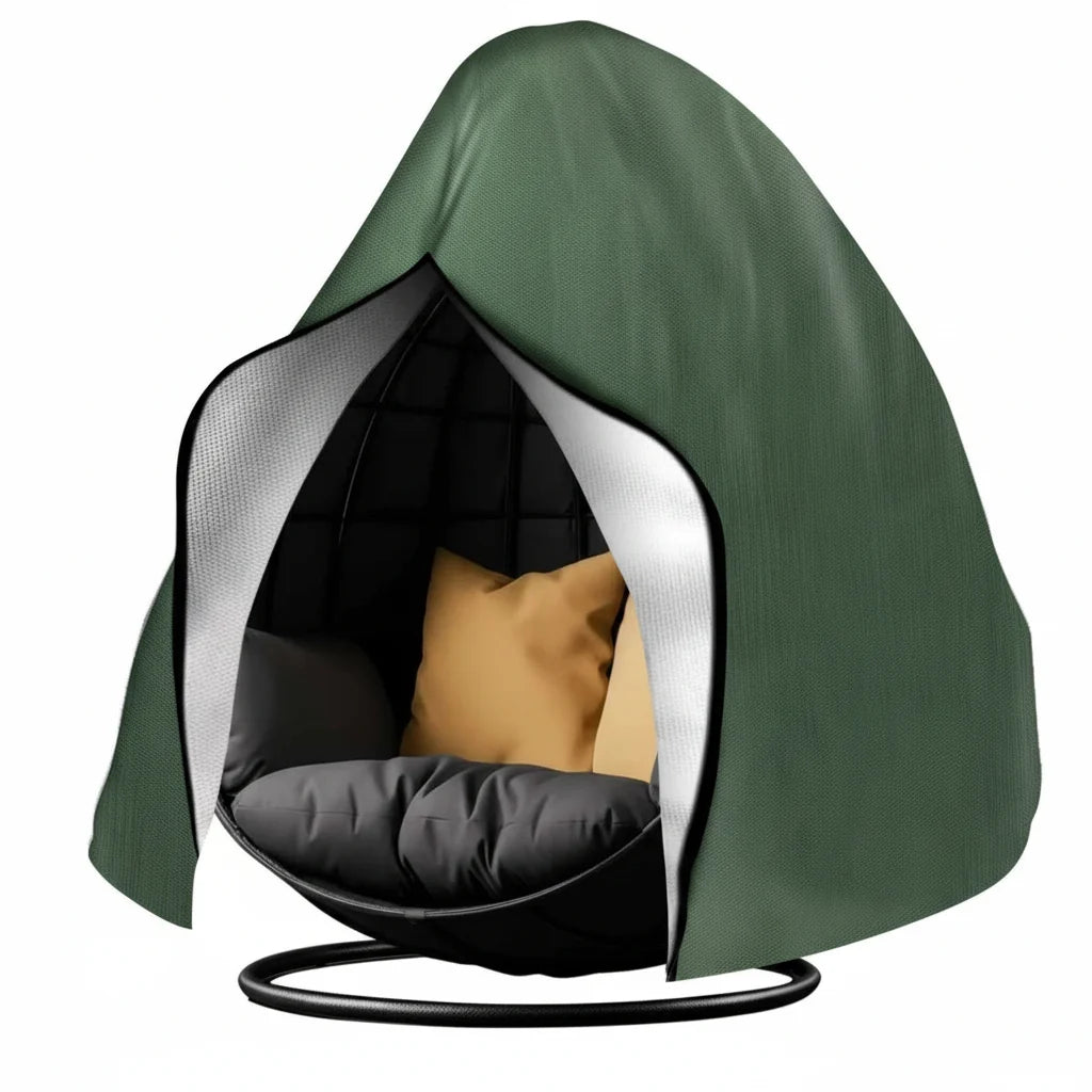 Hanging Chair Cover Waterproof UV-Resistant With Adjustable Hem & Zipper