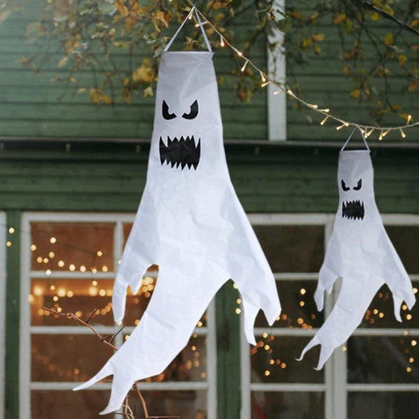 Hanging Ghost Decoration Floating Silhouette & LED Option