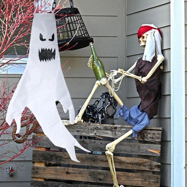 Hanging Ghost Decoration Floating Silhouette & LED Option