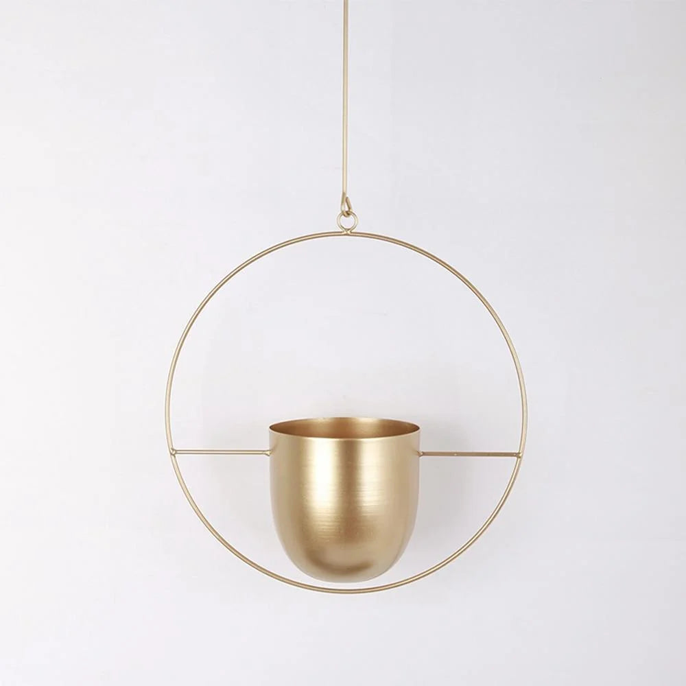 Hanging Planter Minimalist Iron Oval & Round