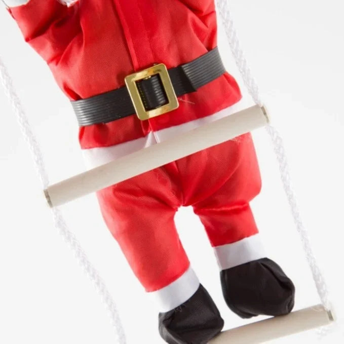 Hanging Santa Figure Realistic 10 Inch Indoor & Outdoor