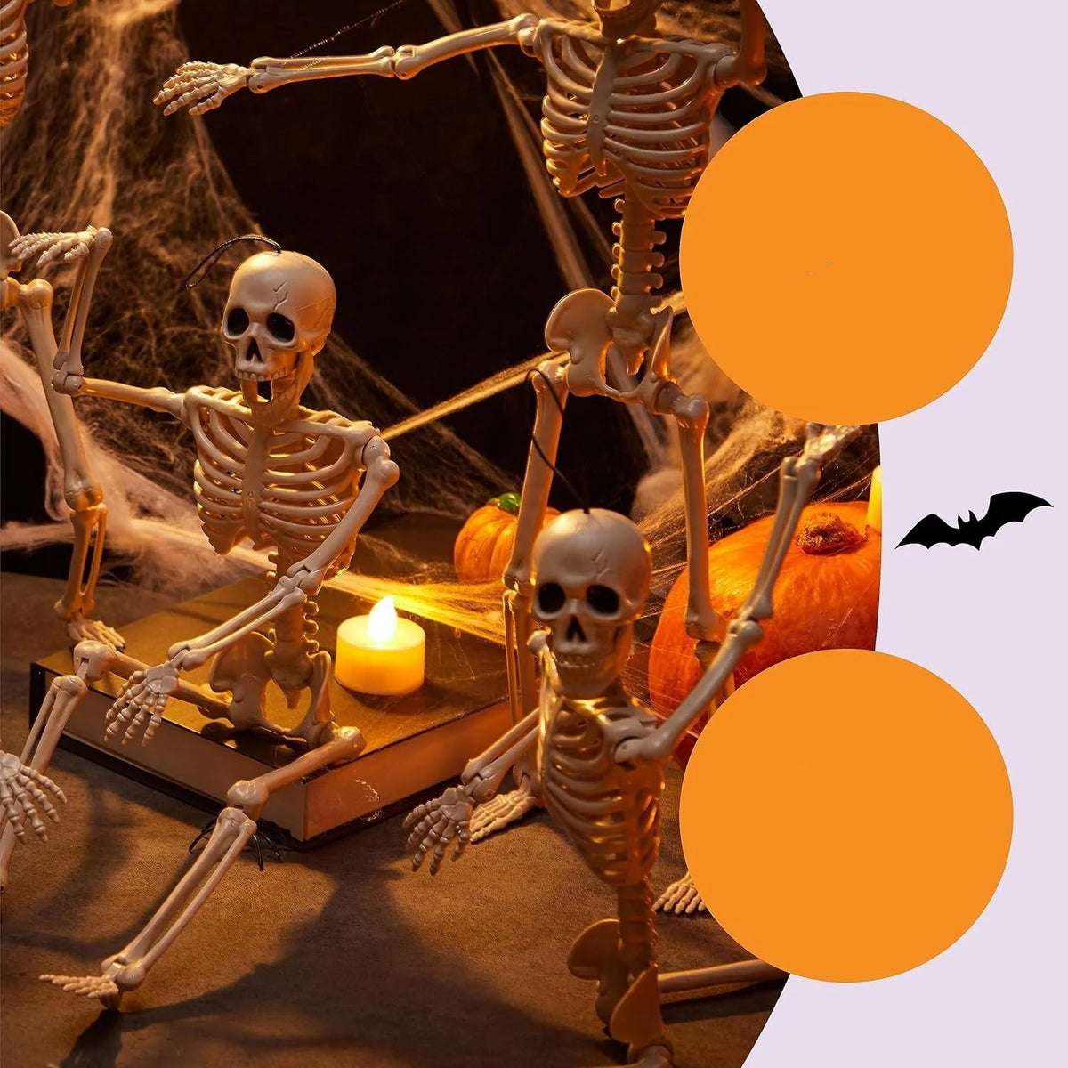 Hanging Skeleton Decoration Poseable Lightweight Reusable 90 cm