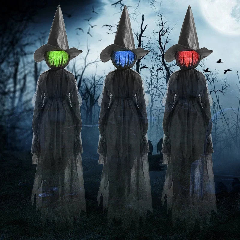 Hanging Witch Decoration Realistic Tulle Dress Weather-Resistant Easy Installation