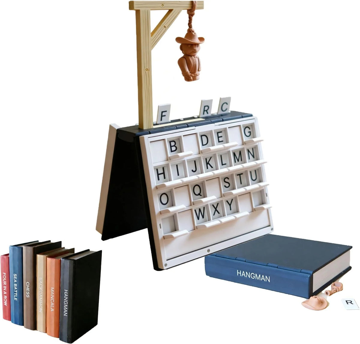 Hangman Board Game Foldable Magnetic Book-Style Design