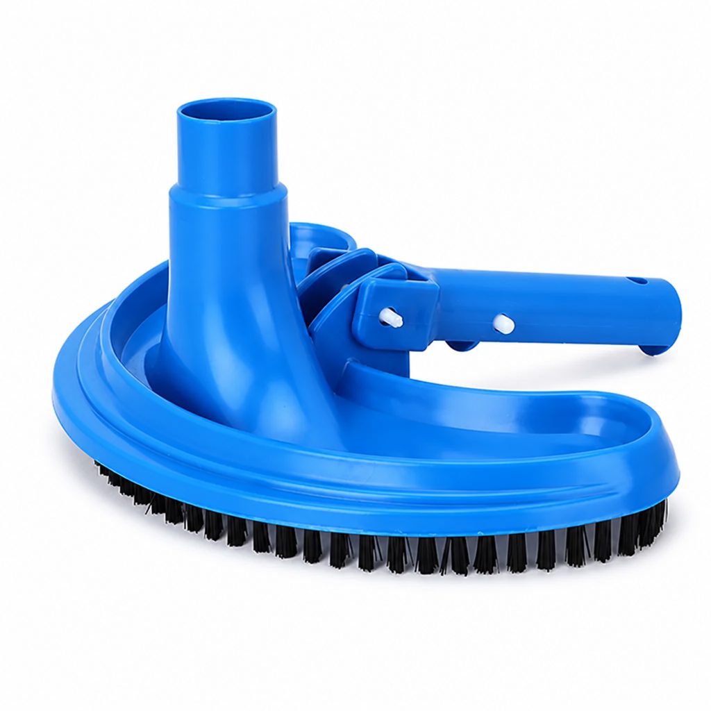 Hard-Bristle Flexible Half-Moon Pool Vacuum Head (Fits 1.2in Hose)