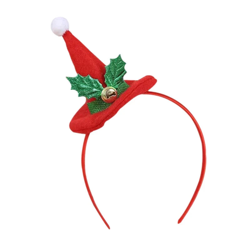 Headband Santa Hat & Plant Motif Lightweight Flexible