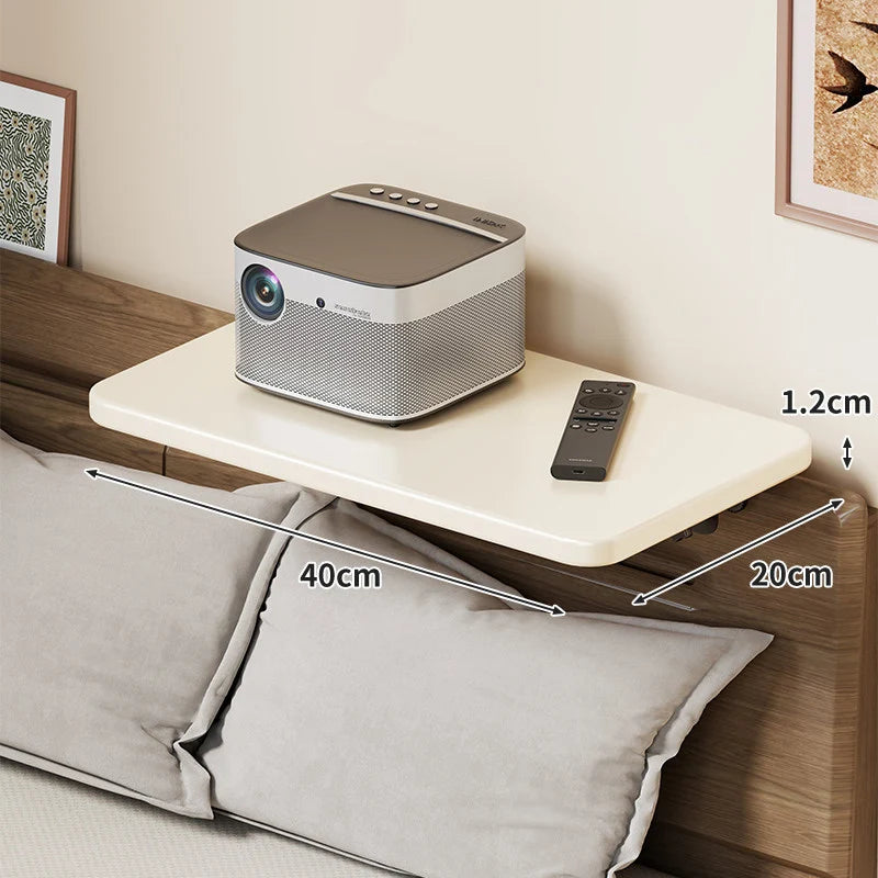 Headboard Shelf Clamp-On Non-Slip With Cable Channel