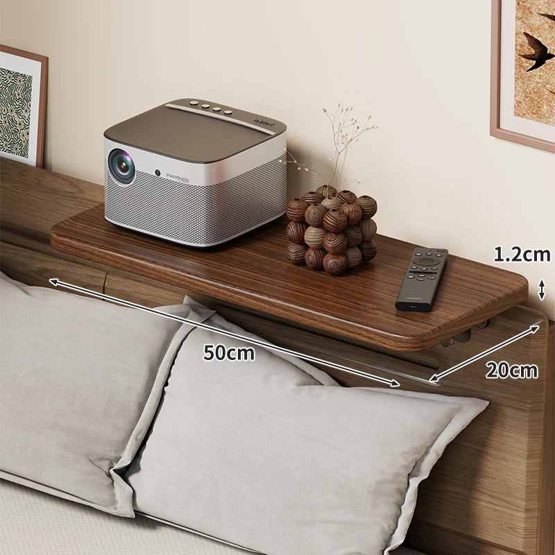 Headboard Shelf Slim Floating Design Hidden Brackets