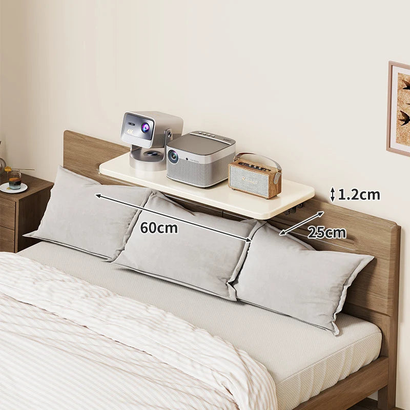 Headboard Shelf Slim Floating Design Hidden Brackets